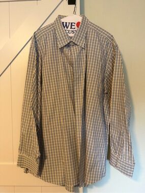 Charles Tyrwhitt Blue and Yellow Checked Dress Shirt